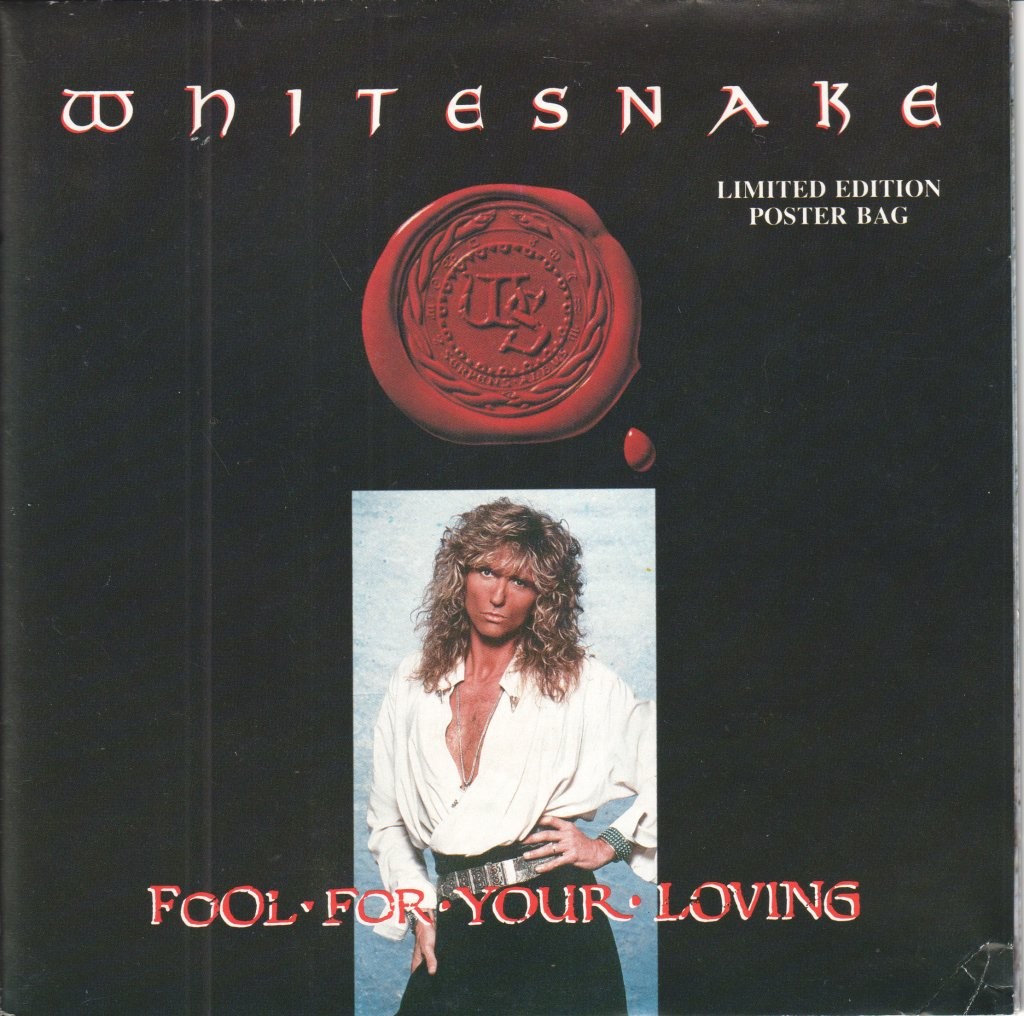 Whitesnake Fool For Your Loving 7"" vinyl UK Emi 1989 limited edition poster pic
