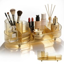 Rotating Makeup Organizer Desktop Cosmetic Storage Box 360  Rotation Beauty O...