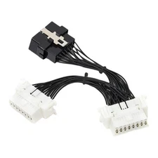 OBD2 Splitter Extension Cord, 16-Pin Diagnostic Adapter, Flexible Chained