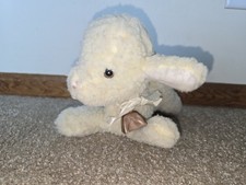 Eden Toys Vintage Laying Down Plush Fleece Lamb Sheep with Bell 60s 70s