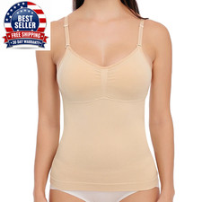 Body Shaper Soft New Slimming Tank Removable Pad Cami Tank Top Comfortable plus