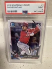 2018 BOWMAN CHROME SHOHEI OHTANI  #1 ROOKIE CARD 2018 BOWMAN CHROME  PSA 9 MINT