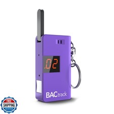 BACtrack Keychain Breathalyzer Purple  Ultra-Portable Pocket Keyring Alcoh