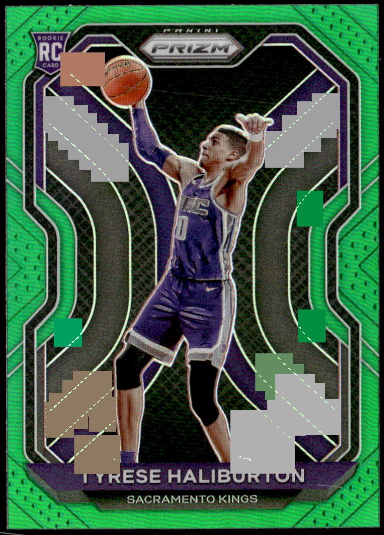 2020-21 Panini Prizm #262 Tyrese Haliburton Green Prizms Rookie E1