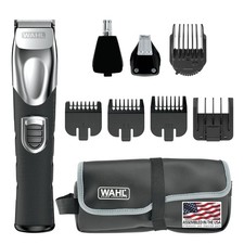 Wahl USA Rechargeable Lithium Ion All in One 10 Piece Set, Black  Silver