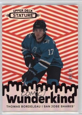 2022 Upper Deck Stature Wunderkind Red 8/75 Thomas Bordeleau #W-23 Rookie RC 9e4