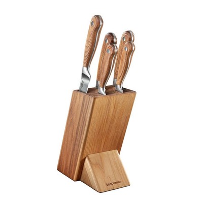 Tescoma Messerblock FEELWOOD, mit 5 Messern