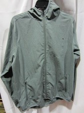 Vuori Outdoor Trainer Shell Jacket- Aspen Linen Texture - Men's Medium - Green