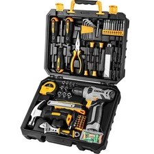 Cordless Drill Tool Set 126 Pieces Handyman DIY Home Repair Kit