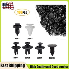 100pcs Car Bumper Clips Retainer Auto Screw Rivets Fastener Fender Push Pin Kits