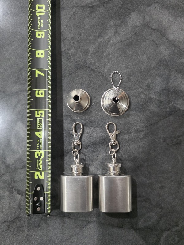 Keychain Flask With Funels (Lot Of 2)