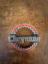 Vintage Chevrolet Cheyenne Round Truck Emblem Metal Orange 33031 Vintage Chevrolet Cheyenne Round Truck Emblem Metal Orange 33031