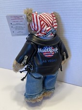 New Herrington Teddy Bear HARD ROCK CAFE Las Vegas Biker Plush