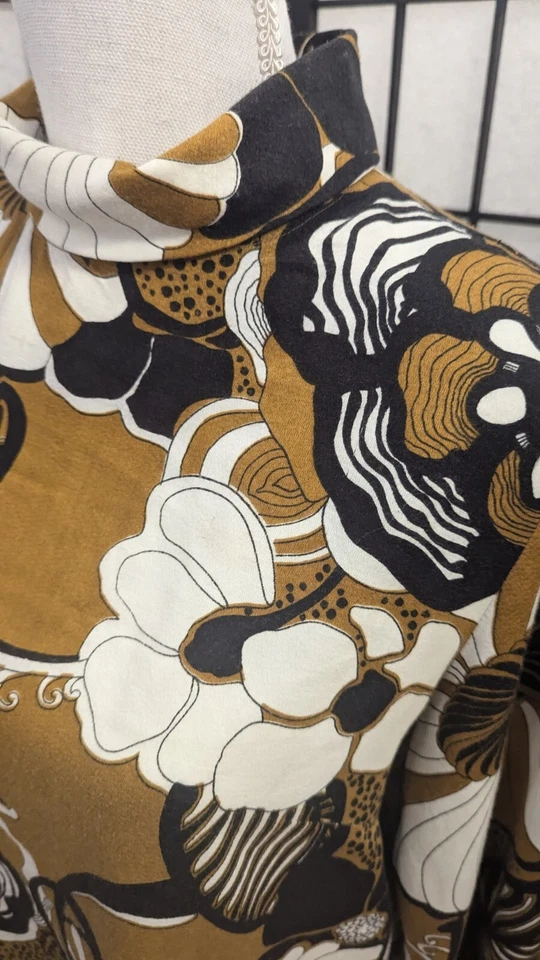 Blusa Mod Top Psicodélico Estampado Geométrico Abstracto Dama Bayard Años 70 De Colección M Años 60 Foto 4 de 4