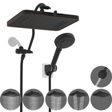 13'' High Pressure Rain Shower Head Combo, Handheld Shower Head with 10 Settings