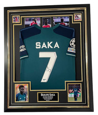 Framed Bukayo Saka Signed Shirt Jersey Autographed Display with COA!