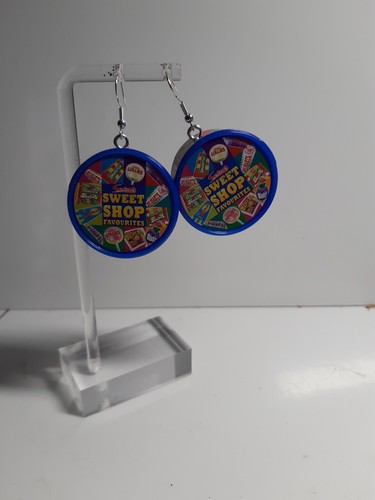 Paar Swizels Sweet Shop Wannenohrringe Handarbeit 6 cm Spaß Party Licht - Bild 2 von 5