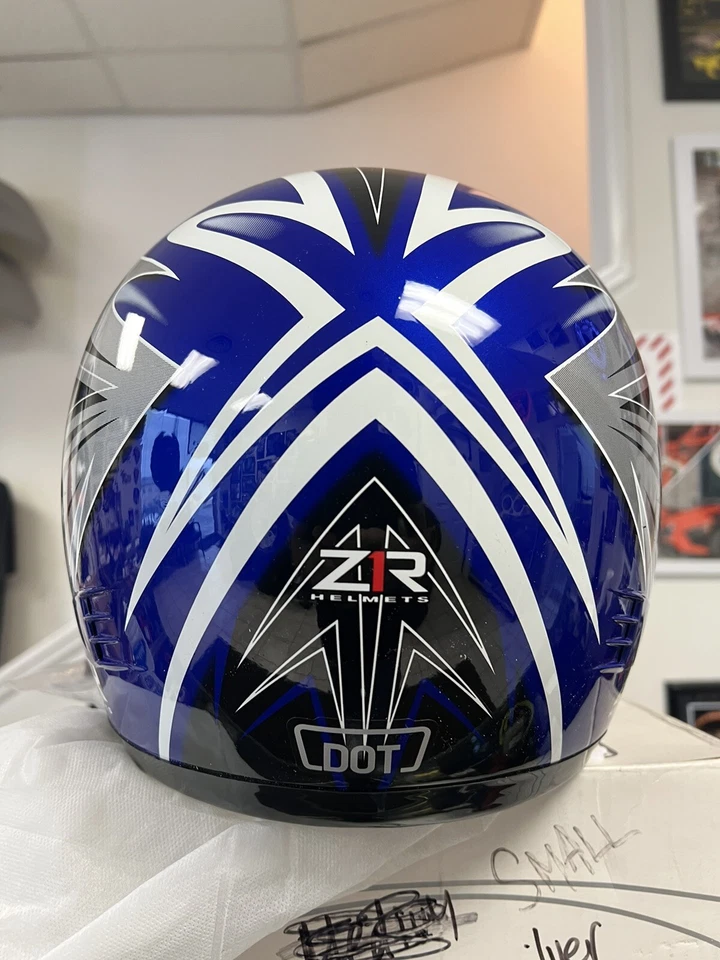 Z1R Stance 摩托车头盔 蓝色/白色/银色 小号 全新 开箱 — 第 4/4 张图片