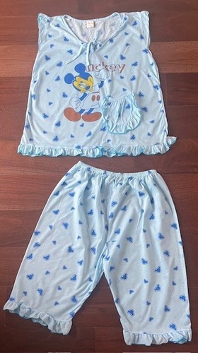 New Fashipn 3pc. set Girl's pajama set MICKEY Disney top short pants Size 12-14 - Picture 2 of 6