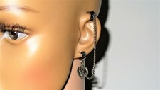 1 Par De Pendientes Falsos (tapones) De Ancla Estilo Rockabilly, En Acero Inoxidable Plateado - Unisex