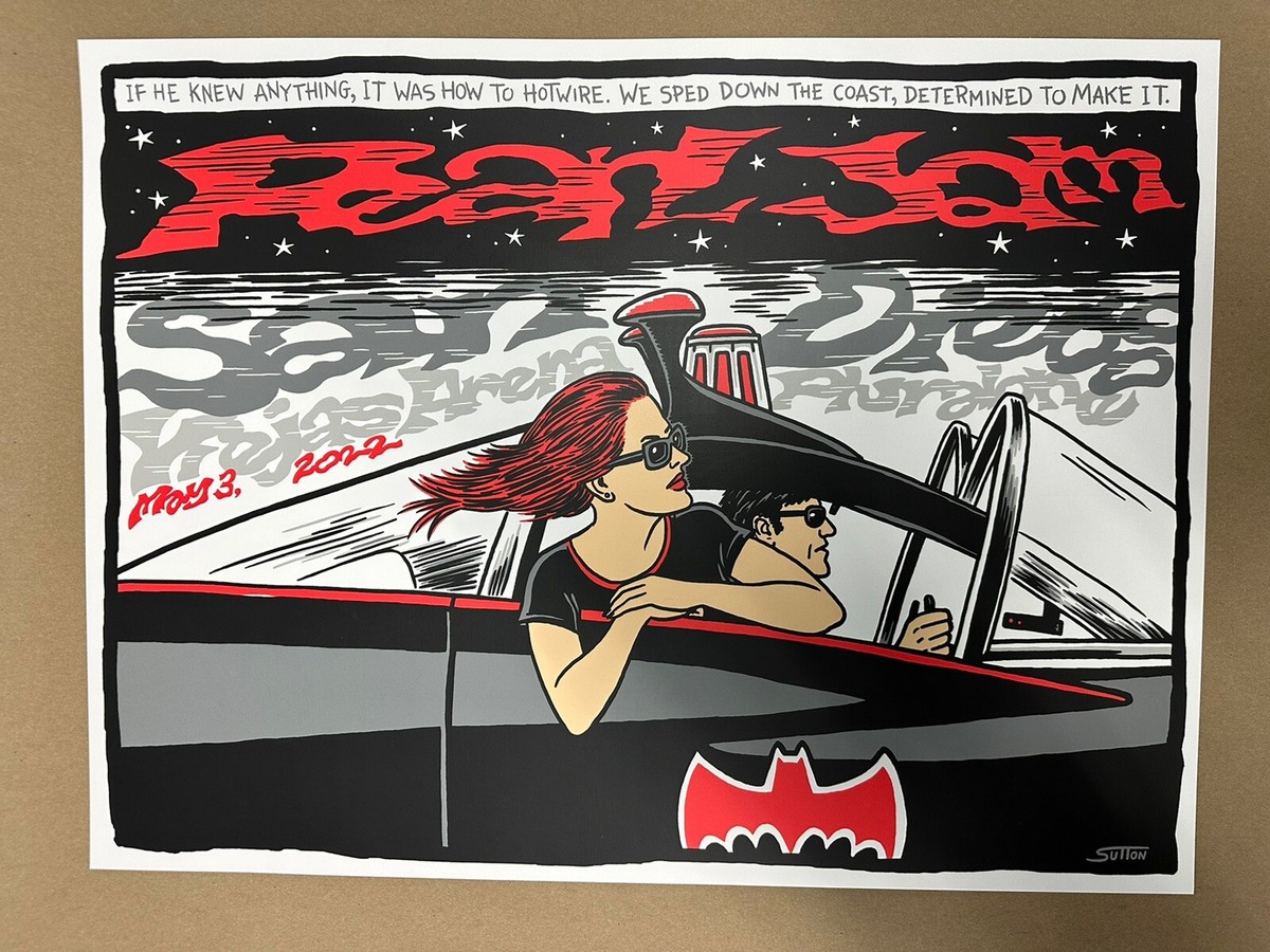 ポスター slow.p Pearl Jam San Diego 2022 SE Poster Ward Sutton Batman | eBay