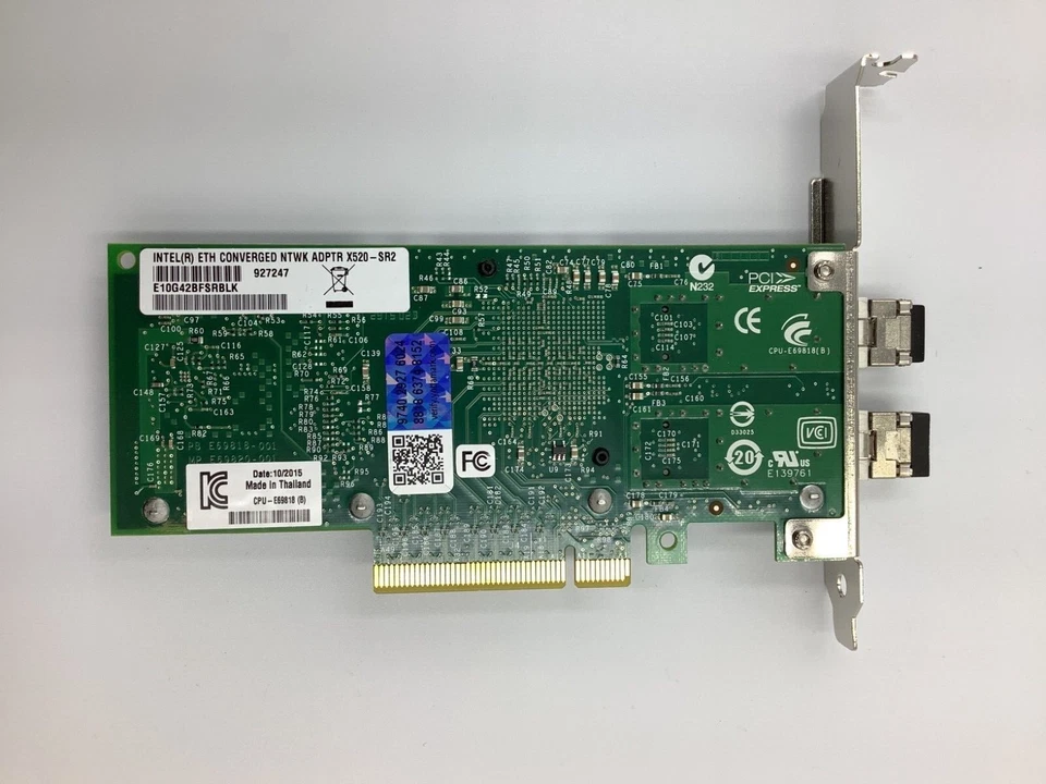 E10G42BFSR Original Intel X520-SR2 10GB 2P Ethernet Converged Network Adapter - Image 2 of 2