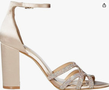 Jewel Badgley Mischka Womens Fidelity Satin Dressy Ankle Strap Shoes 8.5 M