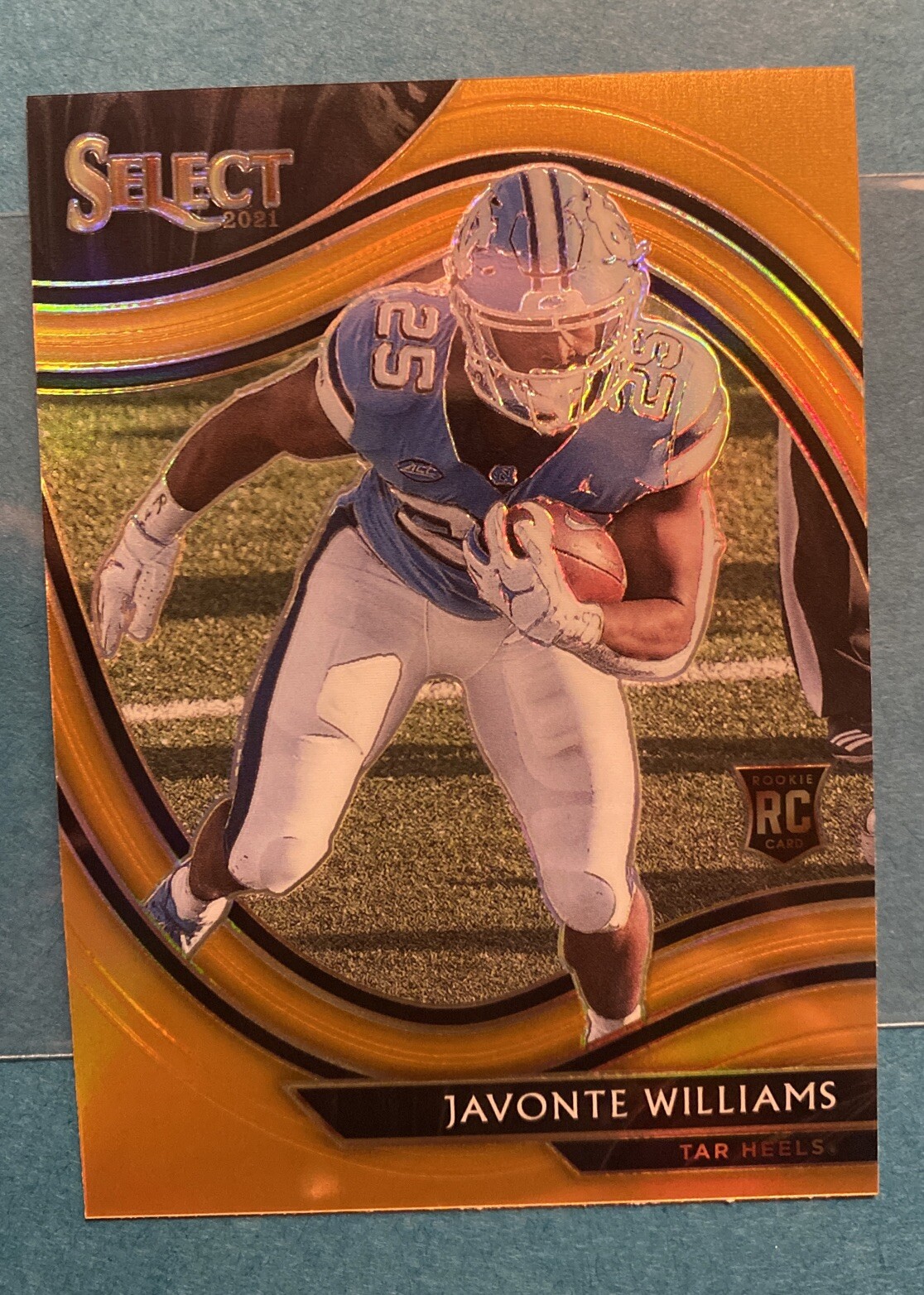Javonte Williams 2021 Panini Chronicles Select Prizm Orange Parallel Rookie #274