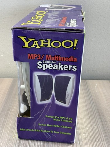 Vintage 2001 Yahoo! MP3/Multimedia Computer Speakers W/Box & Accessories - 第 5/5 張圖片