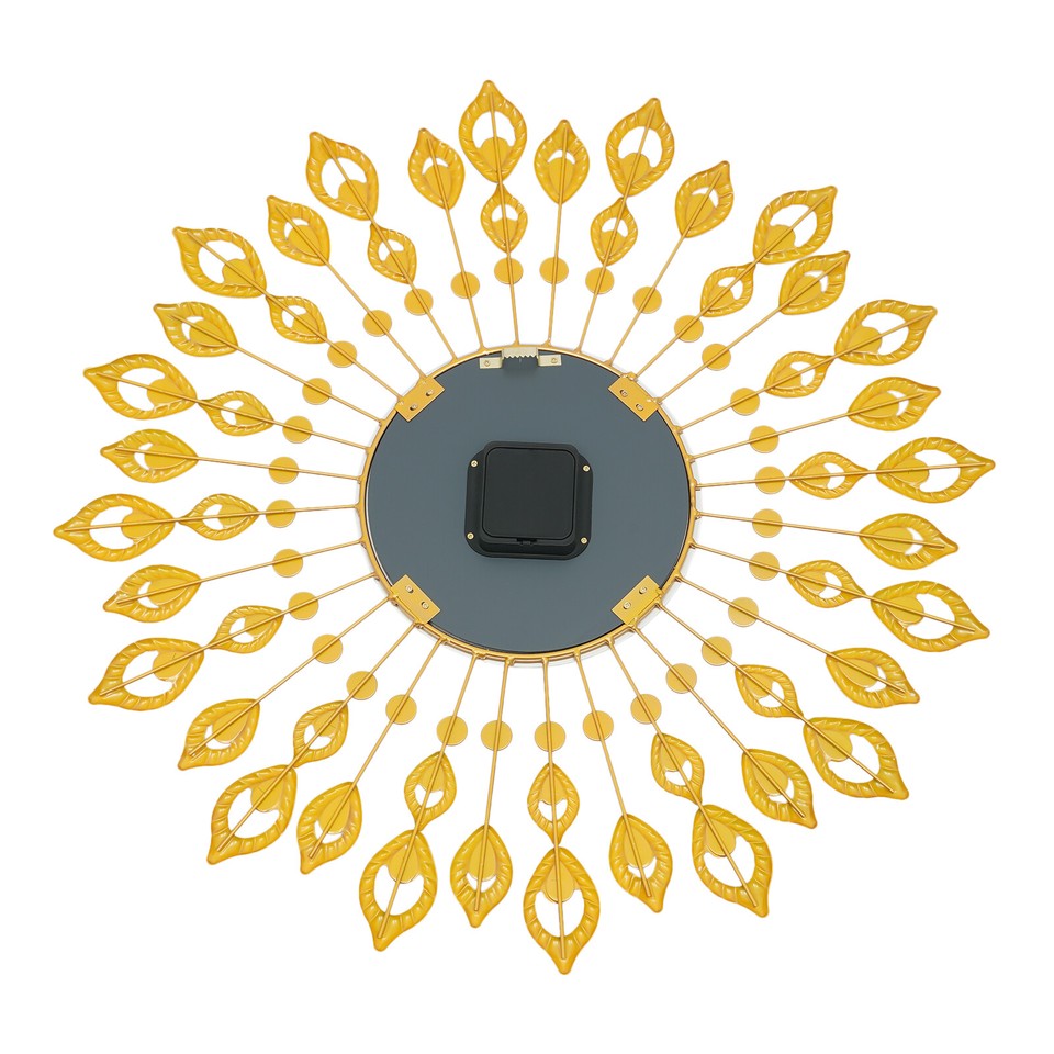 26.4" Luxury Peacock Large 3D Wall Clock Metal Living Room Wall Watch