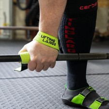Double Ply WeightLifting Straps - Black/Green