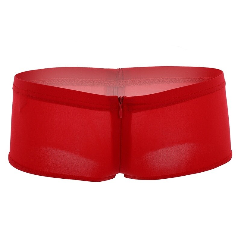 Donna Trasparente Pantaloncini Intimo Aperto Cavallo Olio Lucido - Foto 2