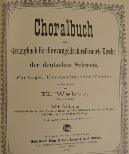 organ H WEBER choralbuch deutsch schweiz , HUG GH 860 , cop. 1890 - Picture 2 of 2