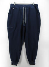 FIGS Pants Women XXL Blue Scrubs Cargo Jogger Technical Nurse Medical Drawstring