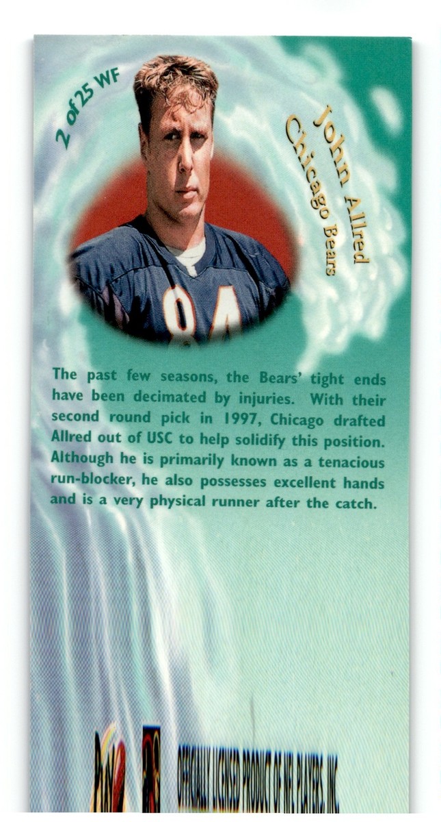 1997 Flair Showcase Wave of the Future John Allred Chicago Bears 