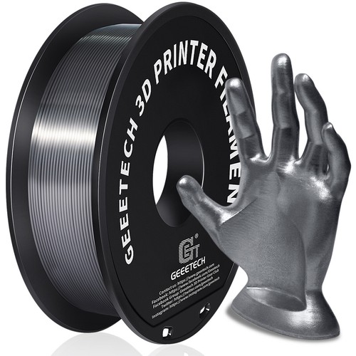 Geeetech 3D Drucker 1kg/Rolls 3D Filament 1.75mm PLA für 3D Drucker Seide Silber - Afbeelding 7 van 11