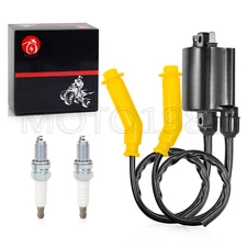 Ignition Coil Pack & SPARK PLUG + CAP For Honda VTX1300 VTX1300C R S T 2004-2009