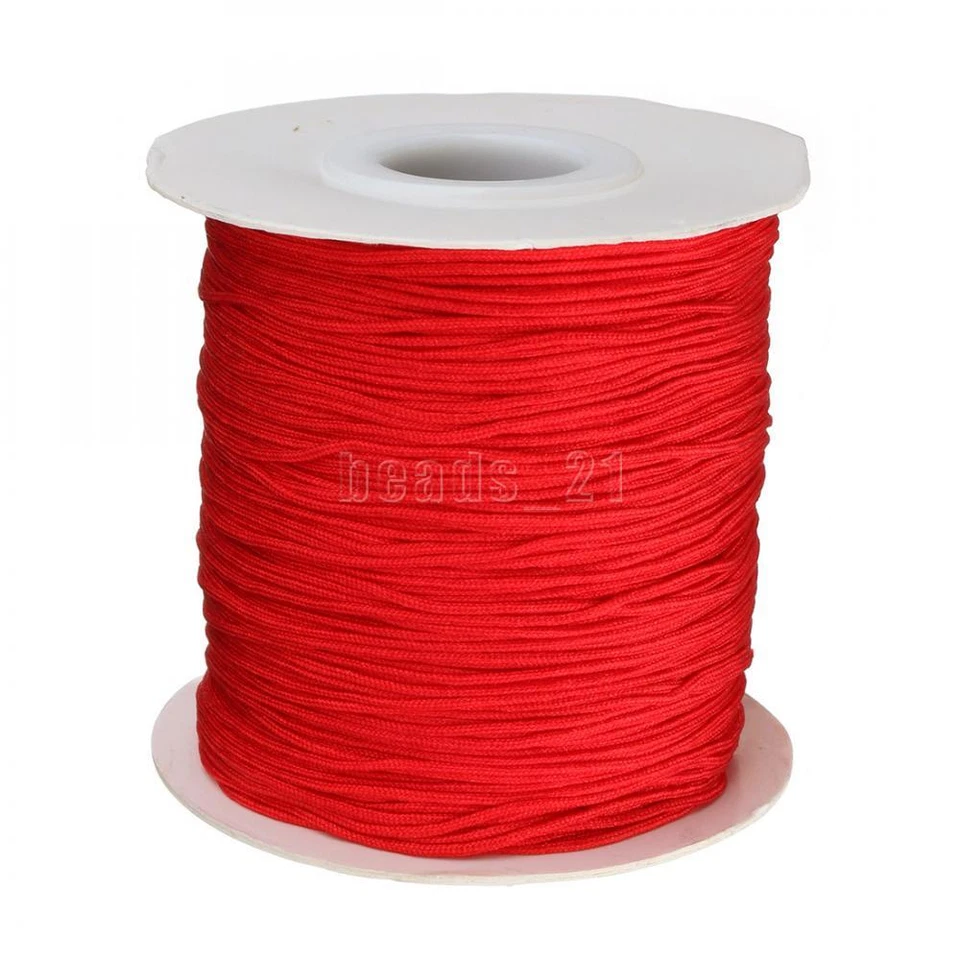 90m DIY Nylon Cord Thread Chinese Knot Macrame Beading Bracelet Braided 0.8mm - Image 2 of 4