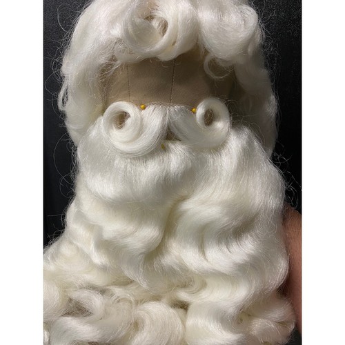 Juego de peluca y barba de Papá Noel de calidad de lujo piel superior bigote separado súper completo - Imagen 2 de 10