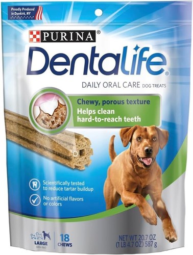 DENTALIFE Adult Daily Large Breed Dog Dental Treats 18 chews 587G-AU - Picture 2 of 9