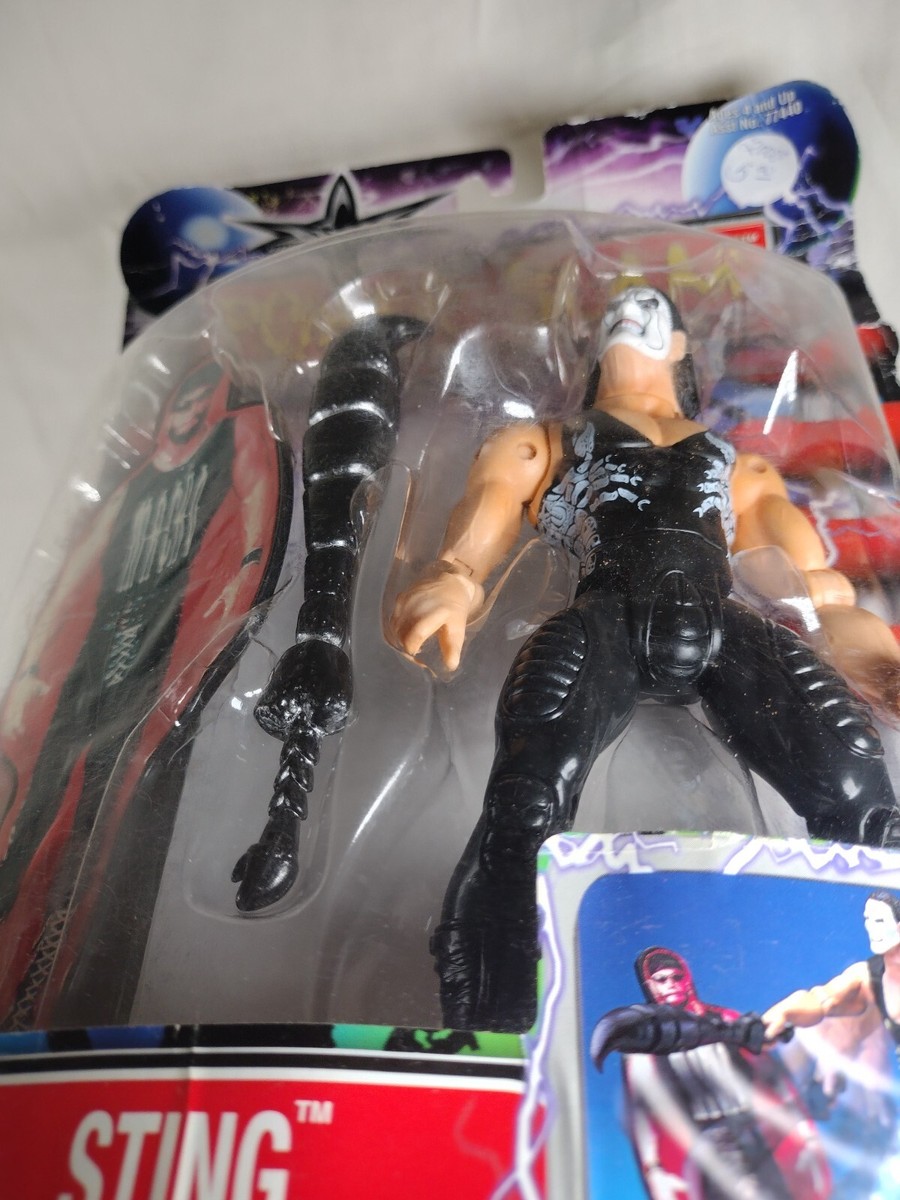WCW STING Power Slam Wrestling Action Figure With Bat NEW
