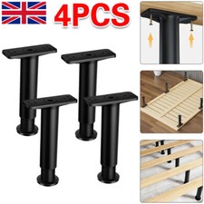 4X Bed Legs Adjustable Retractable Heavy Duty Bed Center Frame Support Feet Leg