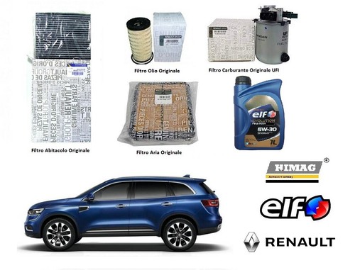 Kit Tagliando Originale + Olio Renault Koleos II HC 2.0 DCi 130 Kw 177 Hp