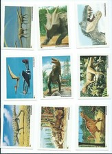DINOSAURS -- Complete 50 card set issued in 1992 by DINOCARDS