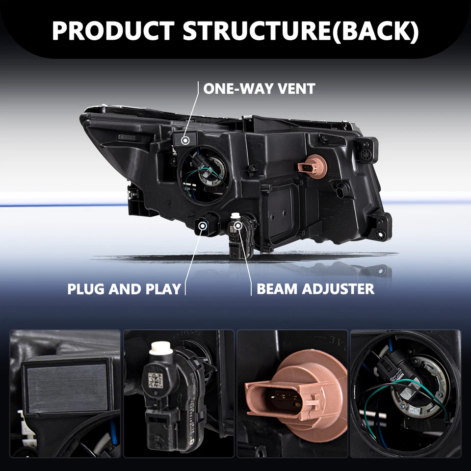 Faro del lado izquierdo del conductor proyector halógeno Ford Edge 2011 2012 2013 2014 Foto 3 de 4