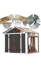 EZBUILDER 50 Structurally Stronger Truss Design Easy Shed Kit Builds 6in–1