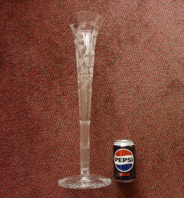 William Yeoward Gloriana große Vase aus geschliffenem und geätztem Glas
