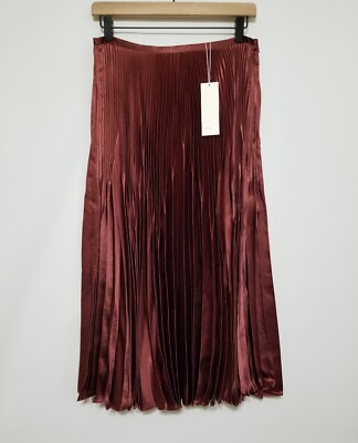 Clothing Vince Pleated Skirt Red Vince Camuto Women's Pleated Pull
