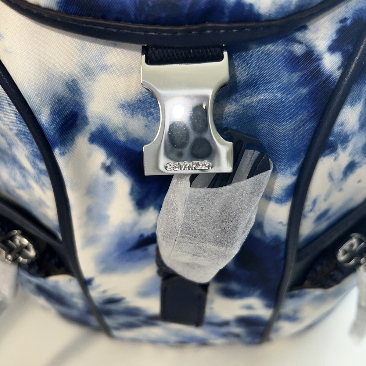 CALVIN KLEIN Shay Small Backpack Serenity Blue with White 