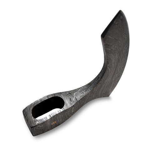 Custom Hand Forged Damascus Steel Tomahawk - Hatche Viking Axe Head (AX257-A) - Picture 7 of 7